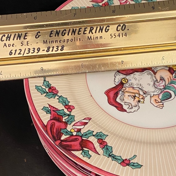 F F Santa's List set of 6 Side Plates 1994 Indonesia - Picture 3 of 5